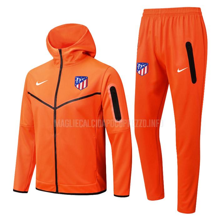 giacca cappuccio atletico madrid 22125a1 arancia 2022-23
