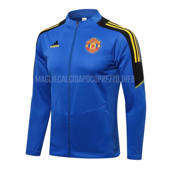giacca manchester united top blu 2021-22