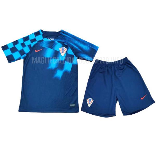 maglia croazia bambino coppa del mondo away 2022
