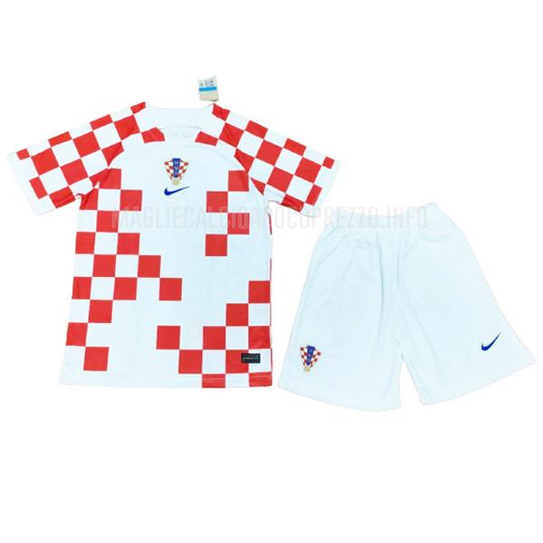 maglia croazia bambino coppa del mondo home 2022