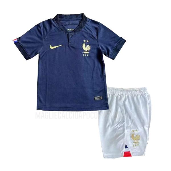 maglia francia bambino coppa del mondo home 2022