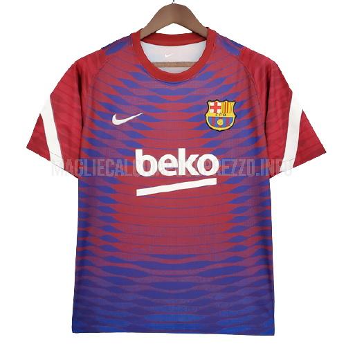maglietta allenamento barcelona blu rosso 2021-22
