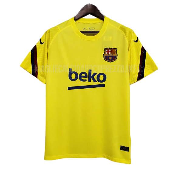 maglietta allenamento barcelona giallo 2020-21