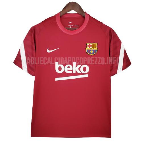 maglietta allenamento barcelona rosso 2021-22
