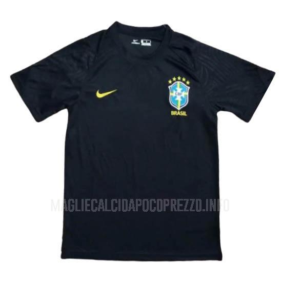 maglietta allenamento brasile nero 2020-21