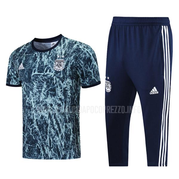 maglietta allenamento e pantaloni argentina blu 2021