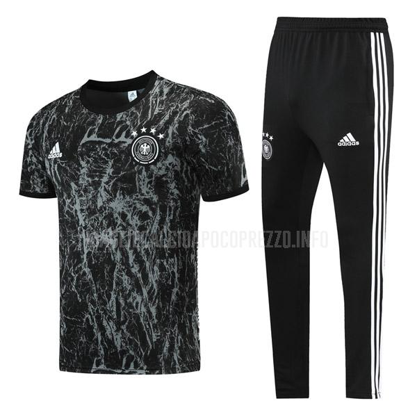 maglietta allenamento e pantaloni germania nero 2021