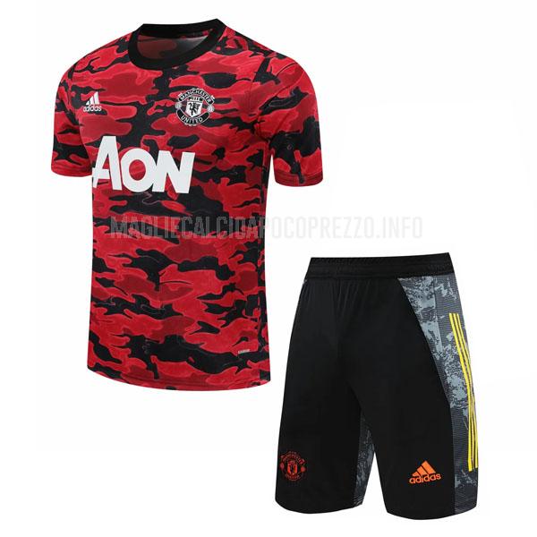 maglietta allenamento e pantaloni manchester united pre-match 2021