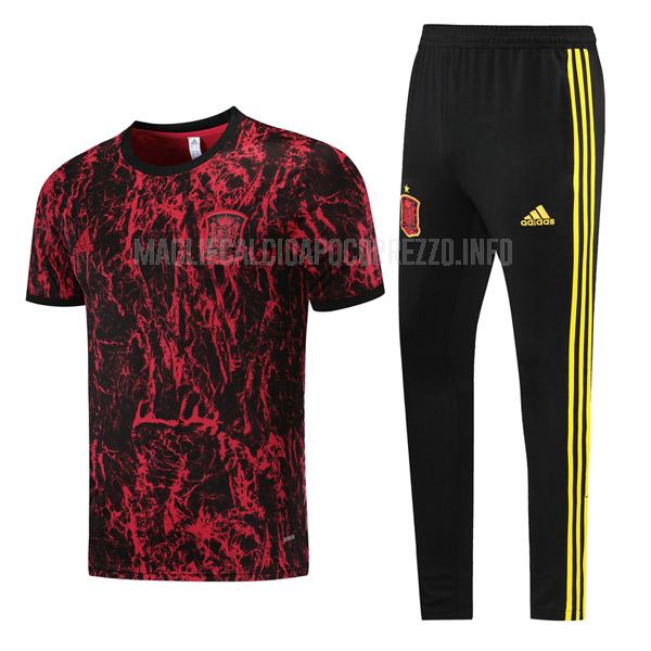maglietta allenamento e pantaloni spagna rosso 2021-22