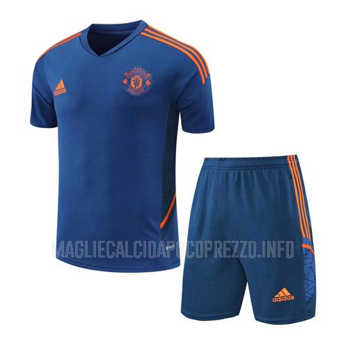 maglietta allenamento manchester united abito blu 2022-23