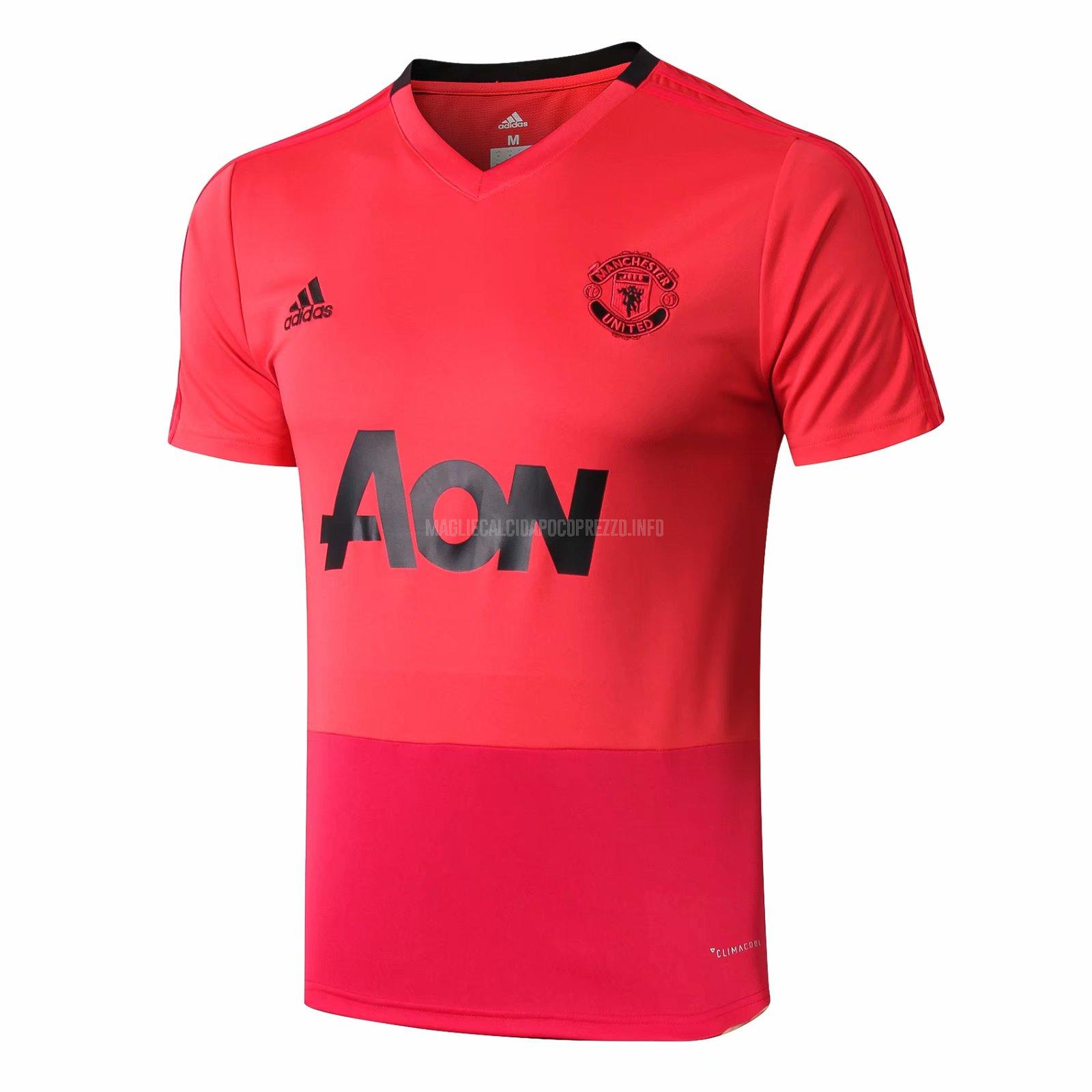 maglietta allenamento manchester united rosso 2019-2020