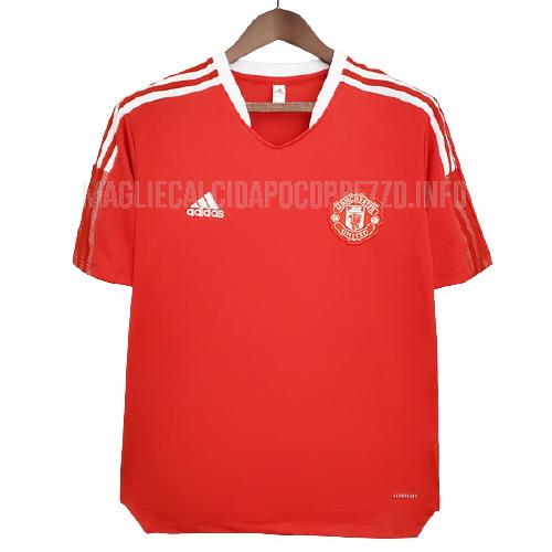 maglietta allenamento manchester united rosso 2021-22