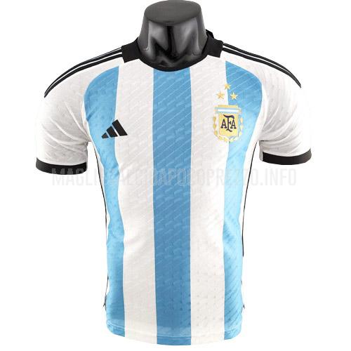 maglietta argentina 3 star giocatore edizione home 2022