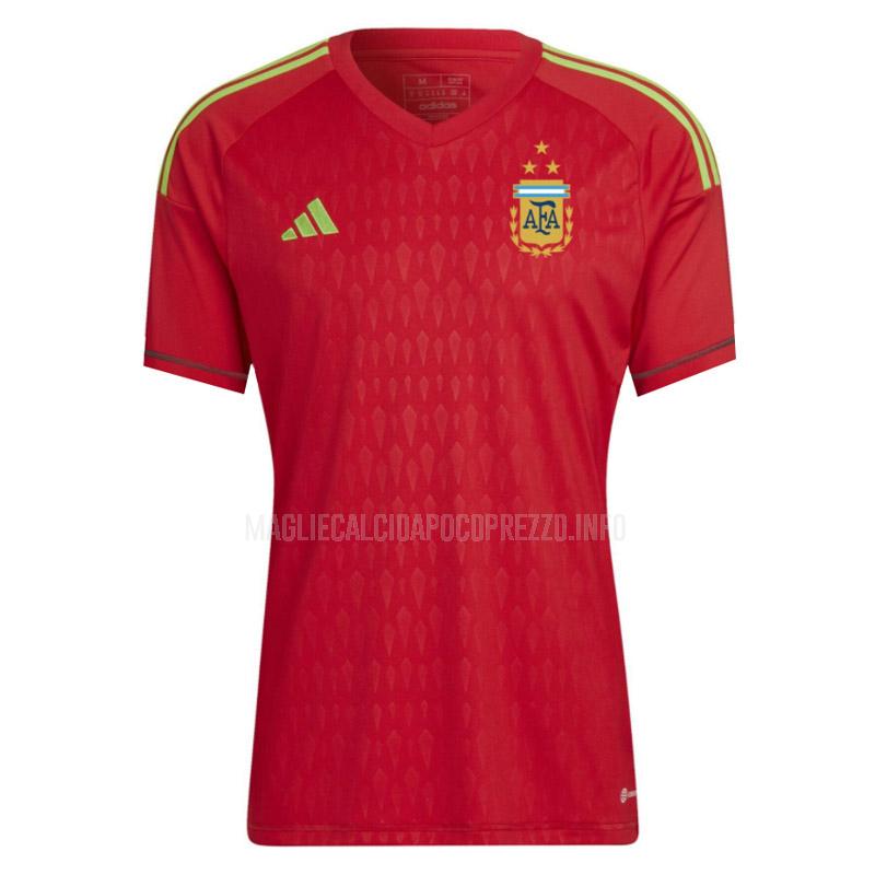 maglietta argentina 3star portiere rosso 2022