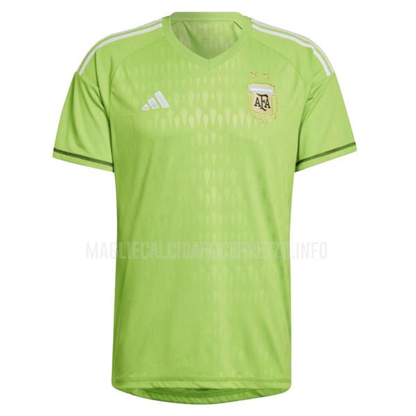 maglietta argentina coppa del mondo portiere verde 2022