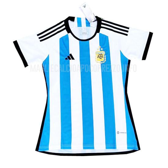 maglietta argentina donna 3 star home 2022