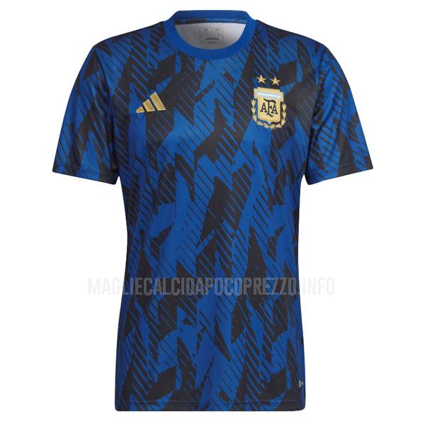 maglietta argentina pre-match blu 2022