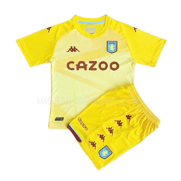 maglietta aston villa bambino portiere giallo 2021-22