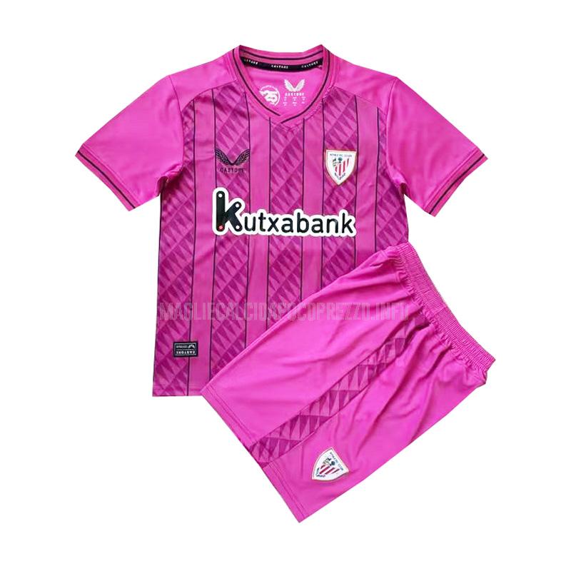 maglietta athletic bilbao bambino portiere rosa 2023-24