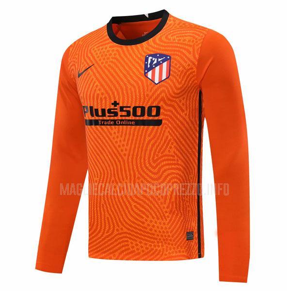 maglietta atletico madrid manica lunga portiere arancia 2020-21