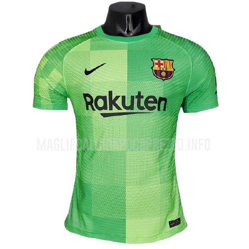 maglietta barcelona giocatore edizione portiere verde 2021-22