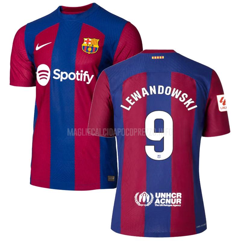 maglietta barcelona lewandowski giocatore edizione home 2023-24