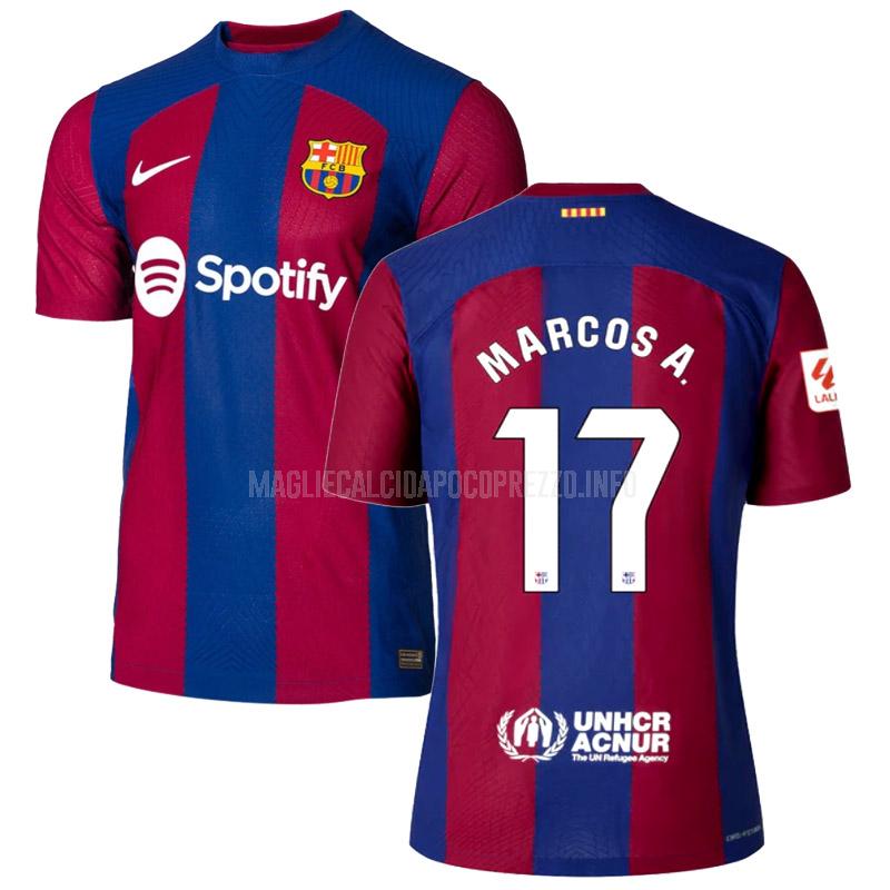 maglietta barcelona marcos a giocatore edizione home 2023-24
