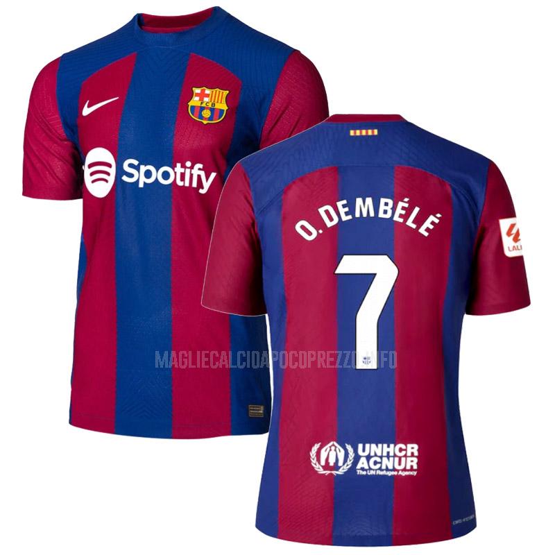 maglietta barcelona o. dembele giocatore edizione home 2023-24