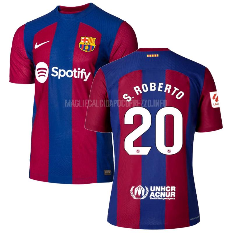 maglietta barcelona s. roberto giocatore edizione home 2023-24