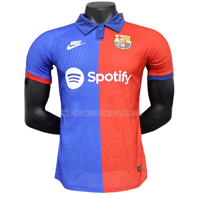 maglietta barcelona speciale edizione blu rosso 2023-24