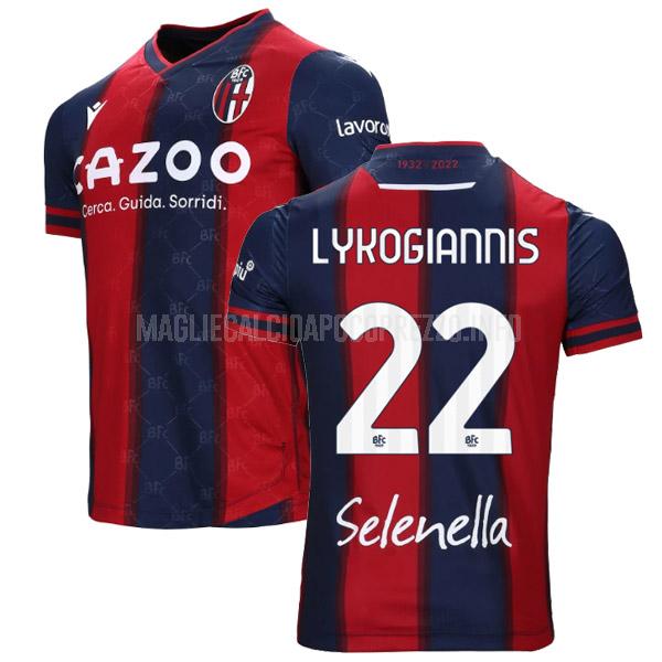 maglietta bologna lykogiannis home 2022-23