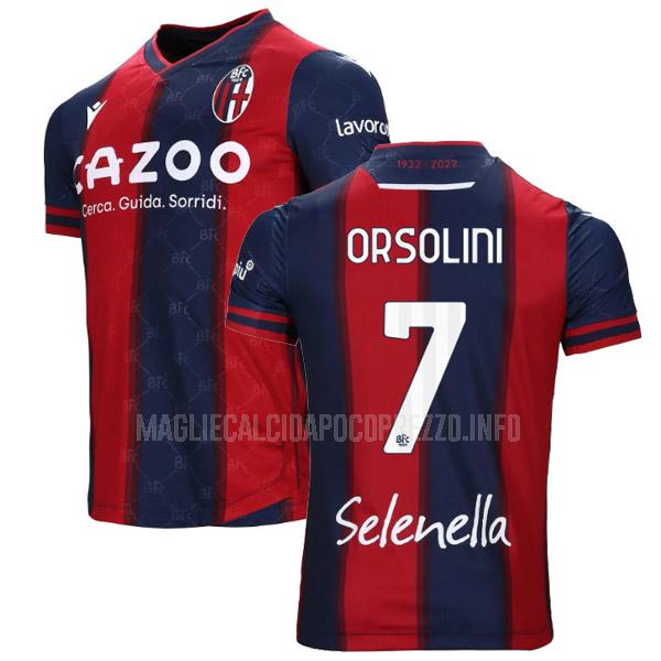 maglietta bologna orsolini home 2022-23