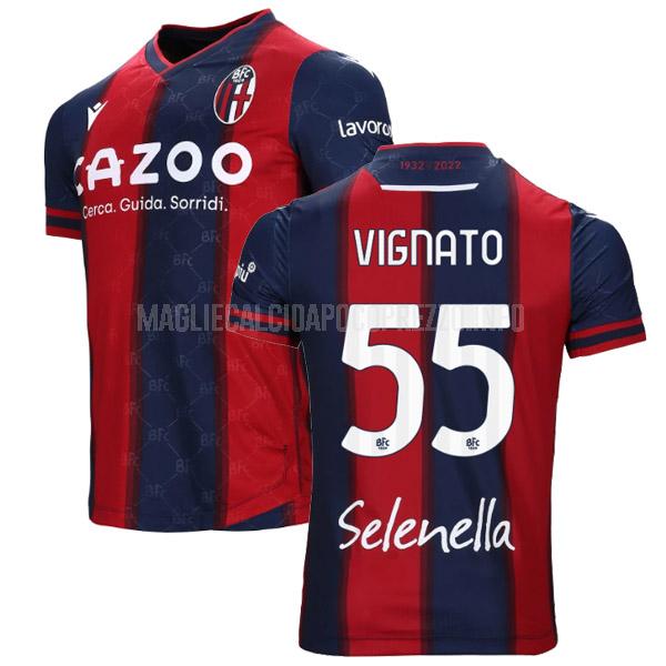maglietta bologna vignato home 2022-23