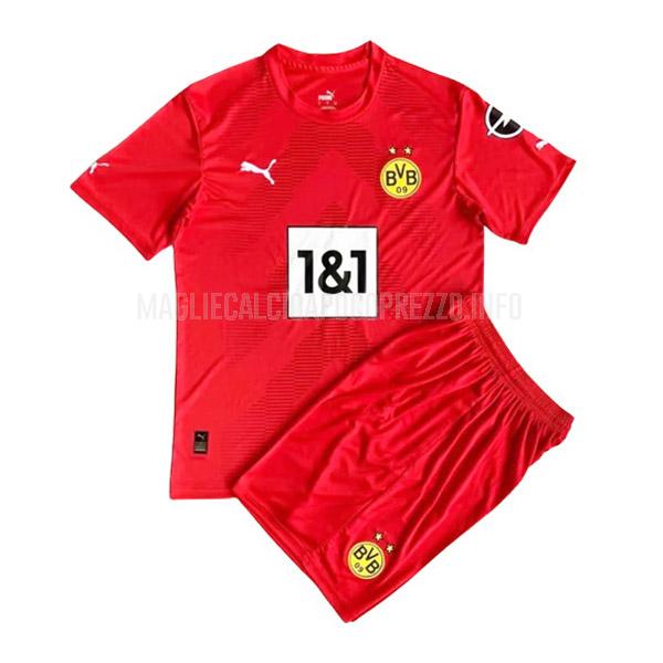 maglietta borussia dortmund bambino portiere rosso 2022-23