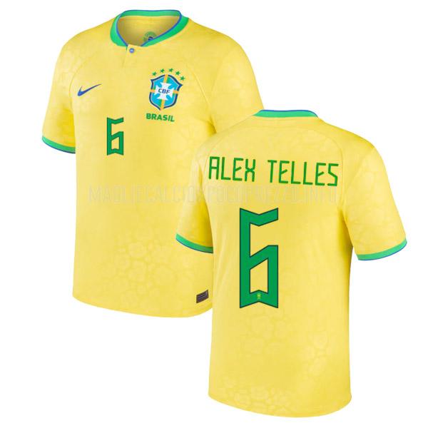 maglietta brasile alex telles coppa del mondo home 2022
