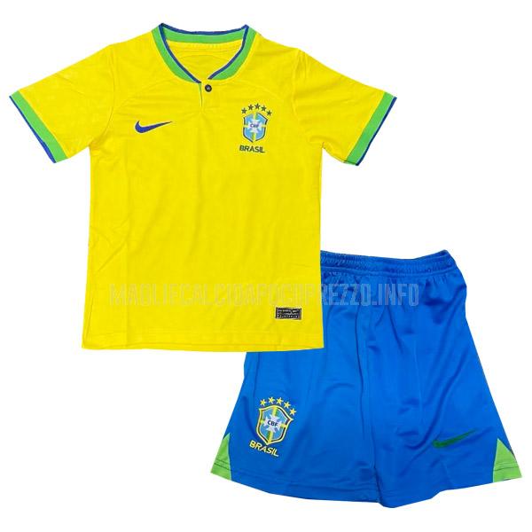 maglietta brasile bambino home 2022