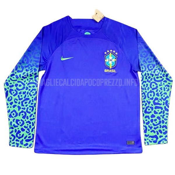 maglietta brasile coppa del mondo manica lunga away 2022