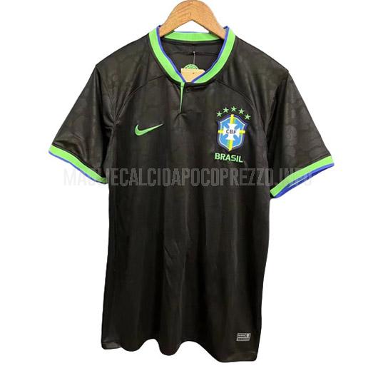maglietta brasile coppa del mondo nero 2022