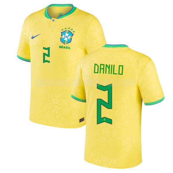 maglietta brasile danilo coppa del mondo home 2022