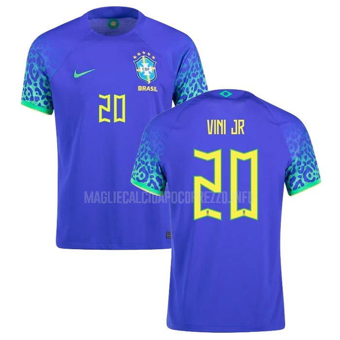 maglietta brasile vini jr. coppa del mondo away 2022