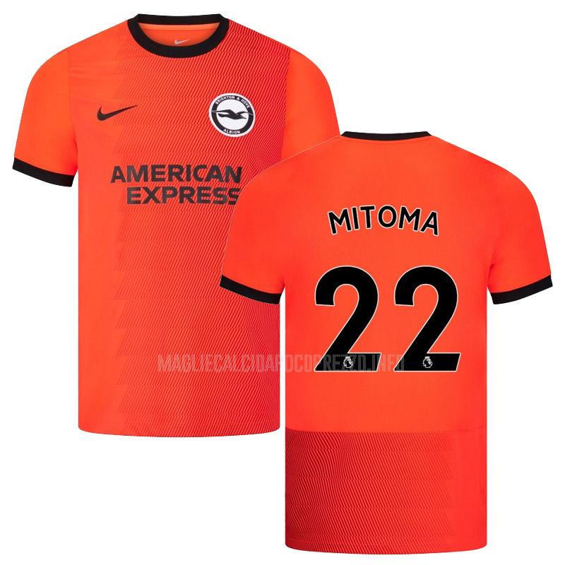 maglietta brighton hove albion mitoma away 2022-23