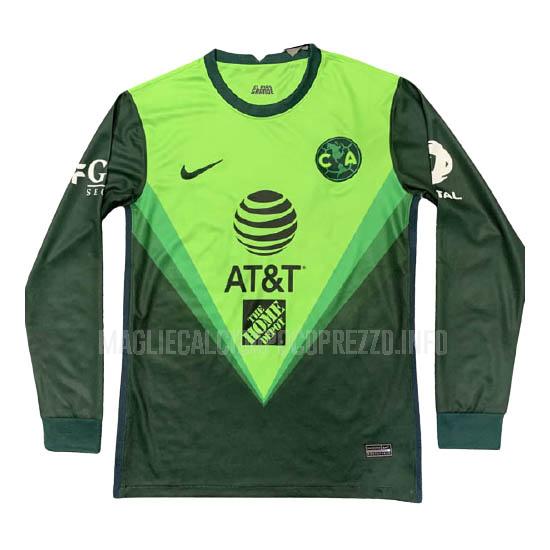 maglietta club america manica lunga verde 2020-21