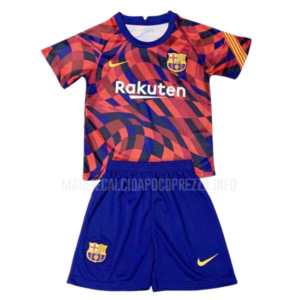 maglietta fc barcelona bambino pre-match 2020-21