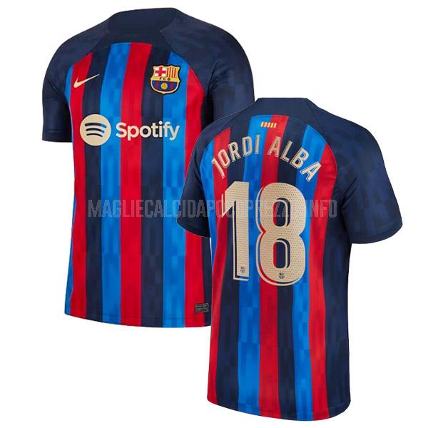 maglietta fc barcelona jordi alba home 2022-23