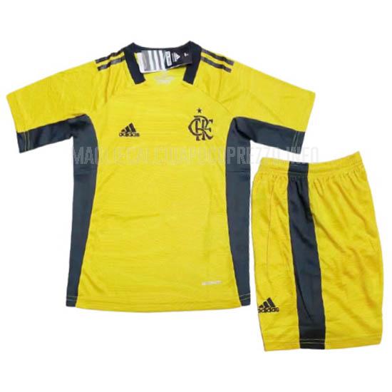 maglietta flamengo bambino portiere giallo 2021-22