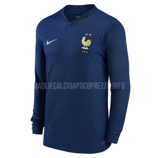 maglietta francia coppa del mondo manica lunga home 2022