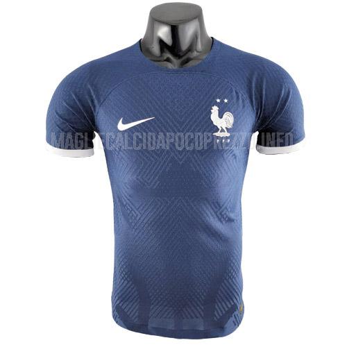 maglietta francia giocatore edizione blu navy 2022