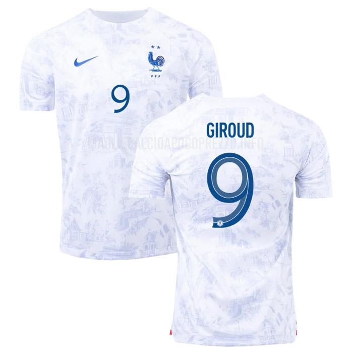 maglietta francia giroud coppa del mondo away 2022