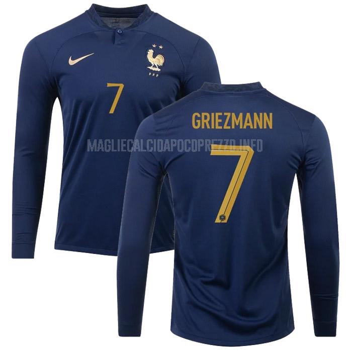 maglietta francia griezmann manica lunga coppa del mondo home 2022