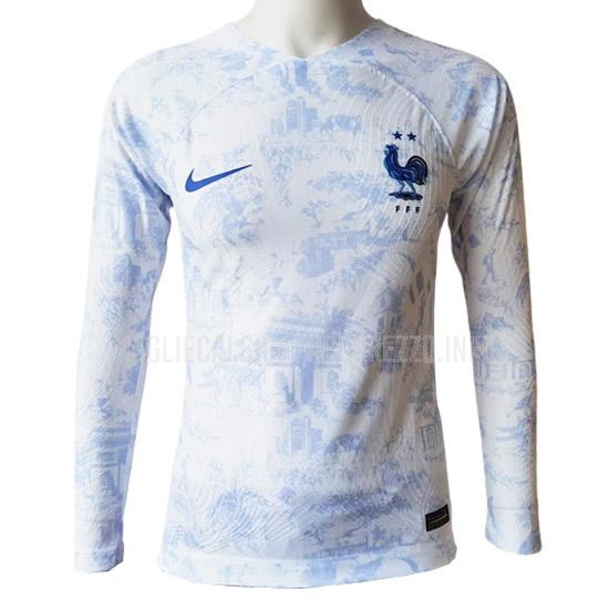 maglietta francia manica lunga giocatore edizione away 2022